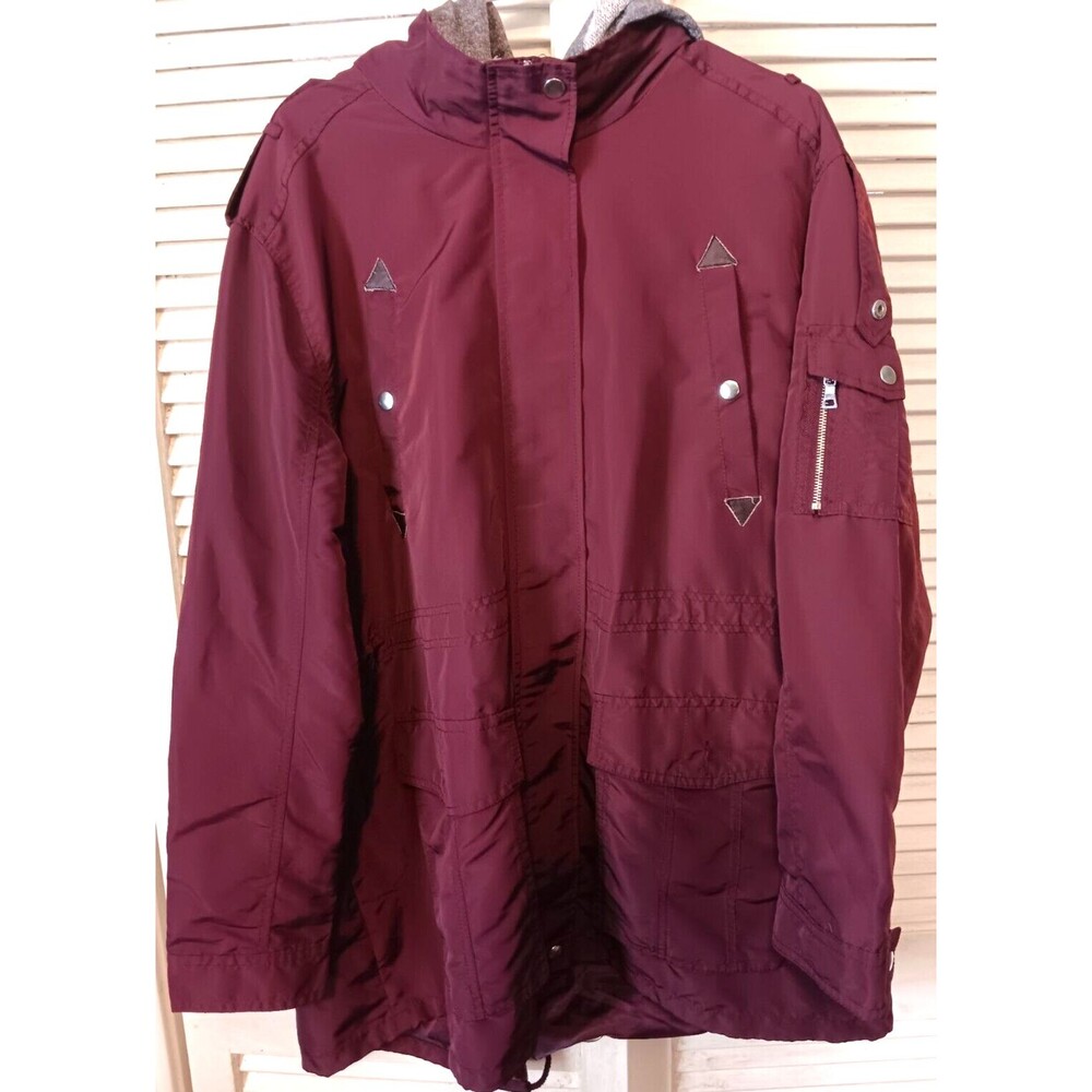 Glamsia Women's Hoodie Jacket Size 1X Burgandy